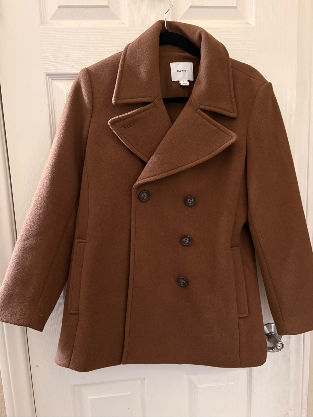 Old Navy Chestnut Brown Double-Breasted Peacoat Large Petite